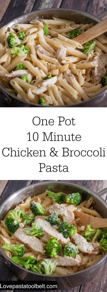 AD: Make dinner easy with this One Pot 10 Minute Chicken & Broccoli Pasta- Love, Pasta and a Tool Belt | one pot | pasta | pasta recipes | recipe ideas | easy dinner idea | food | #EverydayEffortless 