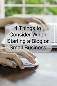 Today I've got 4 Things to Consider When Starting a Blog or Small Business! - Love, Pasta and a Tool Belt #notcom #smallbiz AD | blog ideas | business tips |