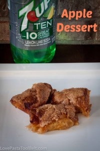 This 7Up TEN Apple Dessert is an easy recipe and delicious! - Love, Pasta and a Tool Belt #drinkTEN #shop | recipes | desserts | apples | food |