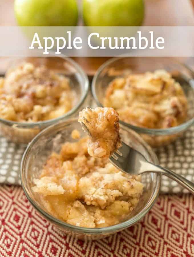 Pick up some fresh apples and whip up this delicious Apple Crumble for your next dessert!