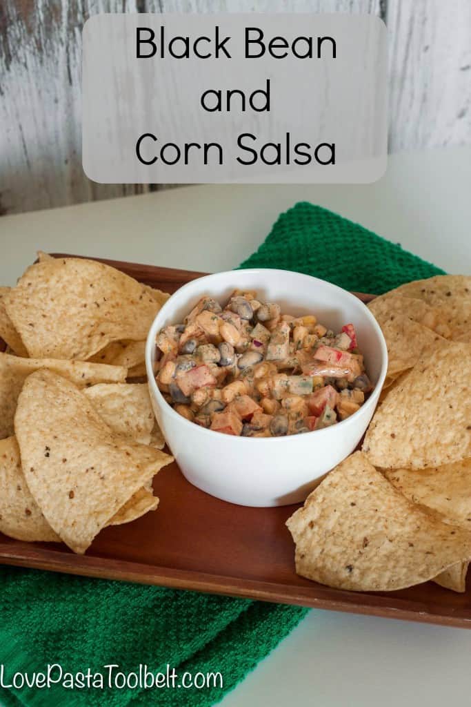 This Black Bean and Corn Salsa is the perfect appetizer recipe for any occasion- Love, Pasta and a Tool Belt | appetizers | recipes | food | dips | chips and dip | salsa |