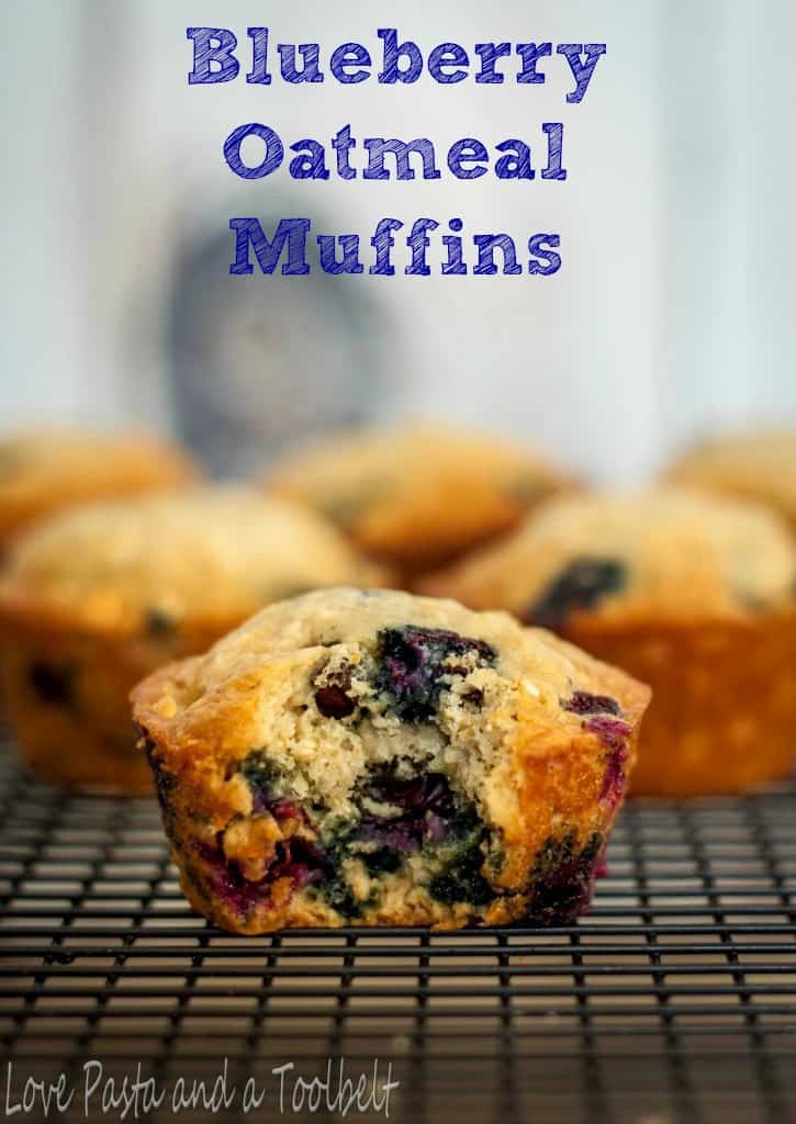 Blueberry Oatmeal Muffins- Love, Pasta and a Tool Belt | muffins | breakfast | snacks | blueberry | oatmeal | recipes | 