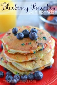Blueberry Pancakes with Sprinkles