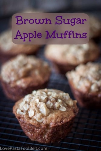 Brown Sugar Apple Muffins- Love, Pasta and a Tool Belt #muffins