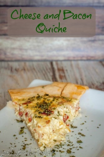 Cheese and Bacon Quiche- Love, Pasta and a Tool Belt | breakfast | quiche | recipes | brunch | bacon |