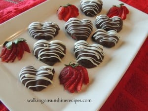 Chocolate Covered Heart Shaped Strawberries