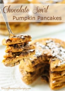 Chocolate Swirl Pumpkin Pancakes