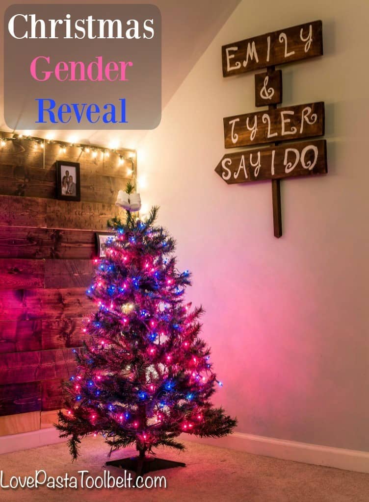 Sharing all the details of our Christmas Gender Reveal and how to plan your own- Love, Pasta and a Tool Belt | Baby | Pregnancy | Gender Reveal | Party Ideas | Baby Girl | Baby Boy |