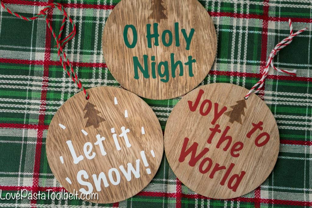 Put your favorite Christmas song on your tree with these Christmas Song Coaster Ornaments