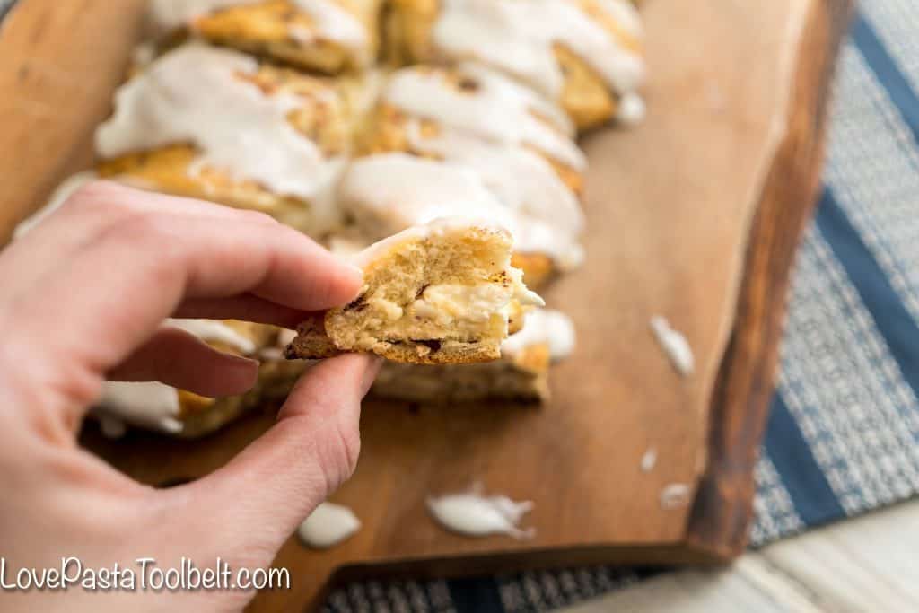 Forget the hard work for a delicious breakfast and make it easy with this Cinnamon Roll Cream Cheese Braid