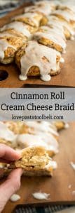 Forget the hard work for a delicious breakfast and make it easy with this Cinnamon Roll Cream Cheese Braid