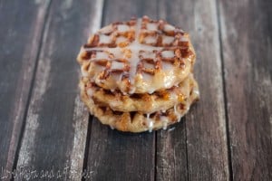 Cinnamon Roll Waffles are the perfect addition to your breakfast menu- Love, Pasta and a Tool Belt #WarmUpYourDay #ad | breakfast | waffles | cinnamon rolls |