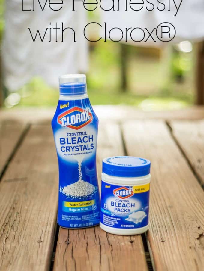 Lose the fear of white clothes and Live Fearlessly with Clorox® Bleach Crystals™ and Clorox® Bleach Packs™- Love, Pasta and a Tool Belt #ad #TotalBleachControl