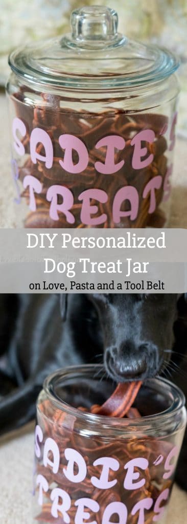 Give your pet a little extra love with this DIY Personalized Dog Treat Jar #ToPetsWithLove #ad 