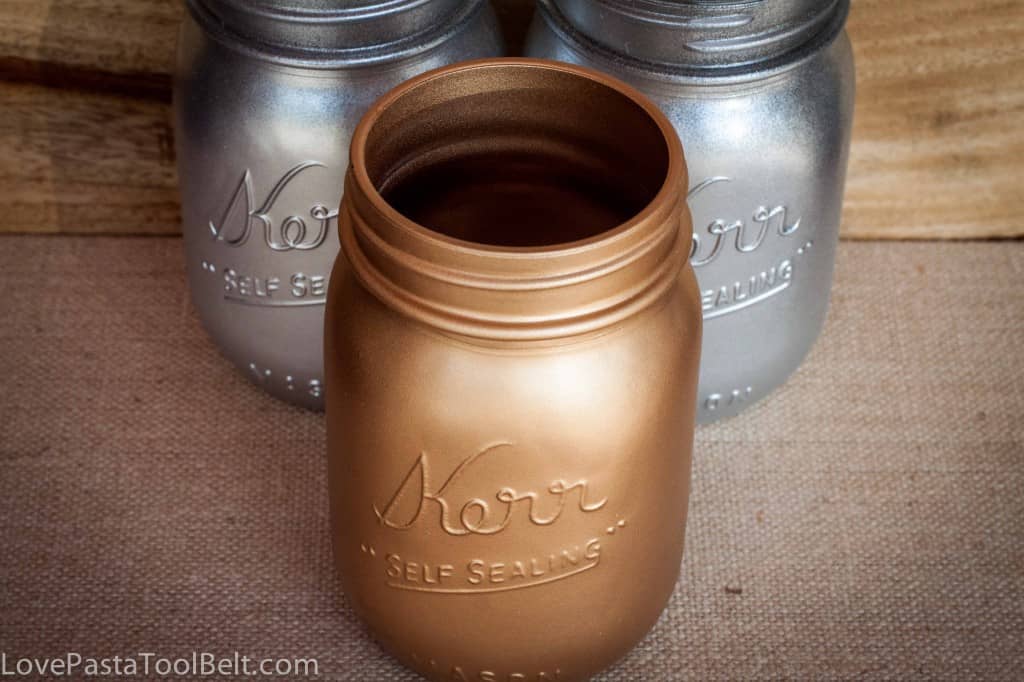 DIY Spray Painted Mason Jars- Love, Pasta and a Tool Belt