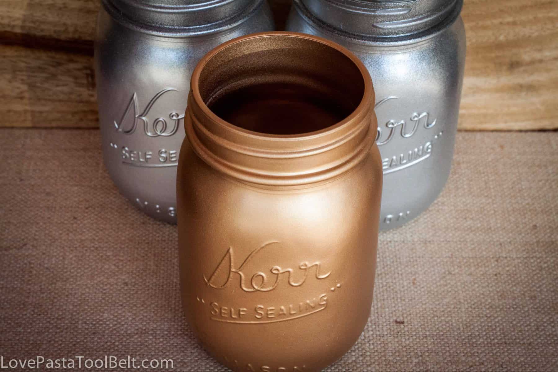 Super Easy Spray Painted Mason Jars – Our Home Made Easy