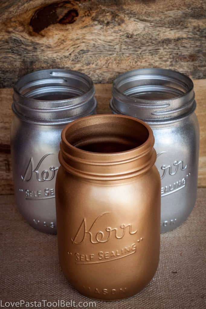 DIY Spray Painted Mason Jars- Love, Pasta and a Tool Belt