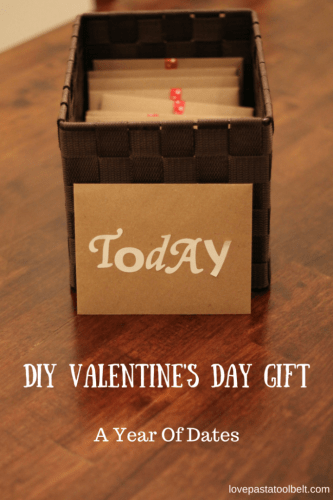 DIY Valentine's Day Gift: A Year of Dates- Love, Pasta and a Tool Belt | Valentine's Day | Gift Ideas | Valentine's Gifts | DIY |