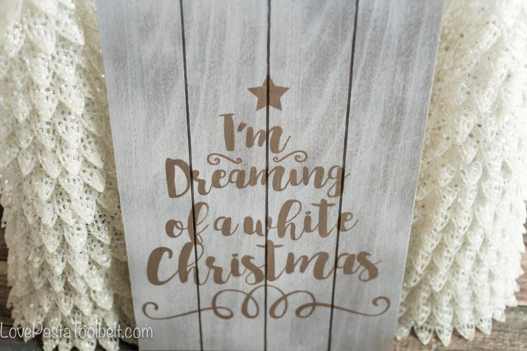 Dreaming of a White Christmas? Add some dreaminess to your home with this DIY White Christmas Art