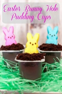 Easter Bunny Hole Pudding Cups- Love, Pasta and a Tool Belt #SnackPackMixins #ad | desserts | snacks | Easter |