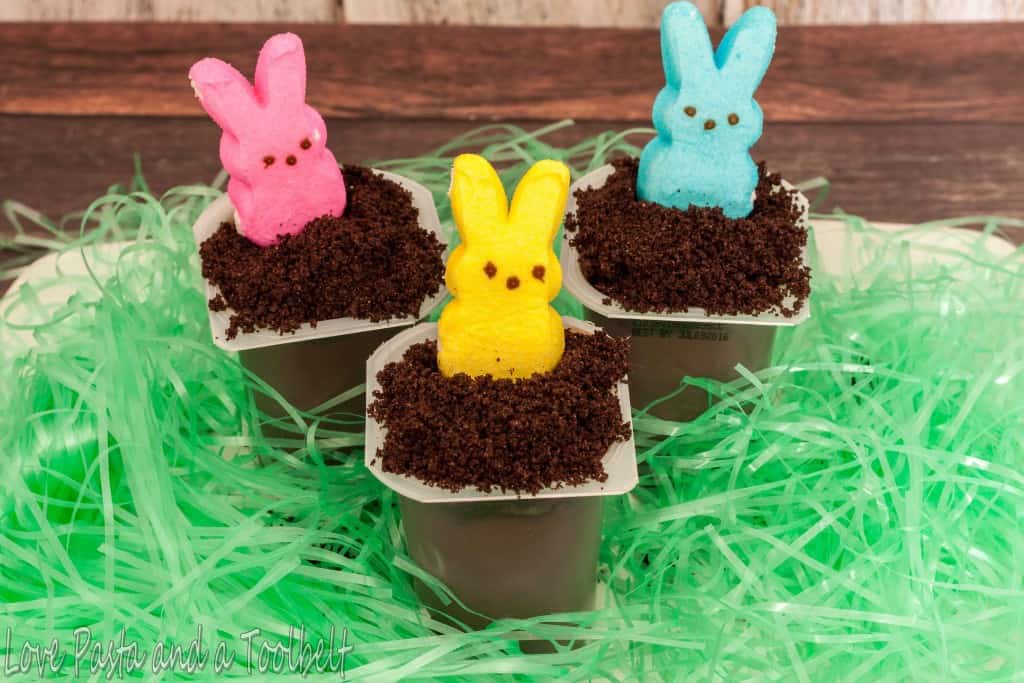 Easter Bunny Hole Pudding Cups- Love, Pasta and a Tool Belt #SnackPackMixins #ad | desserts | snacks | Easter | 