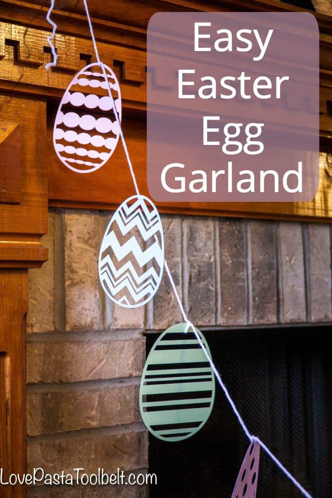 In just a few steps make this Easy Easter Egg Garland for some cute decor!- Love, Pasta and a Tool Bet | DIY | Crafts | Craft Ideas | 