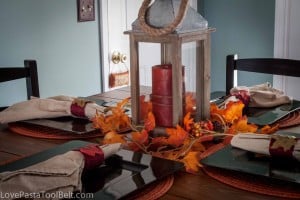 Fall Table Decor- Love, Pasta and a Tool Belt