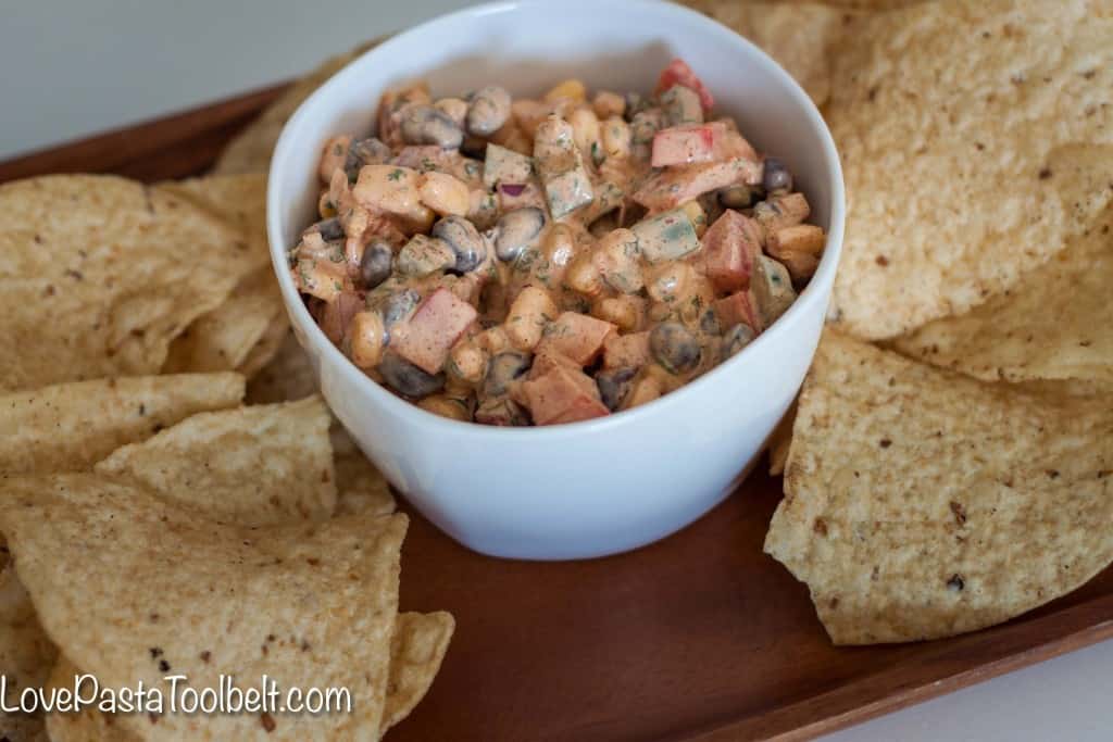 This Black Bean and Corn Salsa is the perfect appetizer recipe for any occasion- Love, Pasta and a Tool Belt | appetizers | recipes | food | dips | chips and dip | salsa | 