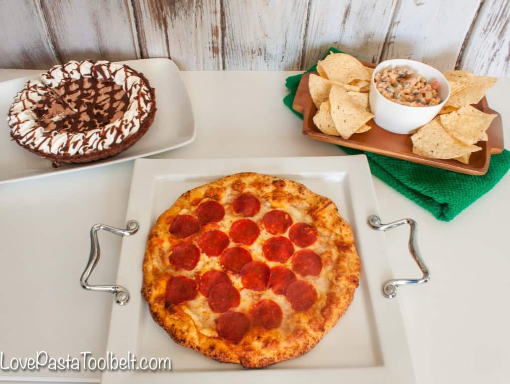 It's time for some big games so check out this easy Game Day Menu with Red Baron!- Love, Pasta and a Tool Belt #ad #TeamPizza #CB | football food | game day food | menu | dip | Appetizers | recipes |