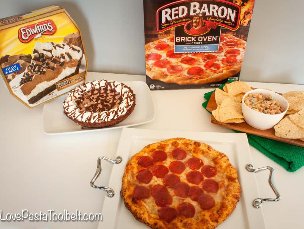 It's time for some big games so check out this easy Game Day Menu with Red Baron!- Love, Pasta and a Tool Belt #ad #TeamPizza #CB | football food | game day food | menu | dip | Appetizers | recipes |