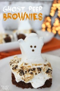 Ghost-Peep-Brownies