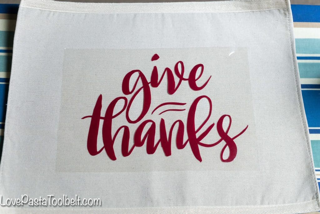Remember to give thanks now and all year long with this DIY Give Thanks Placemat