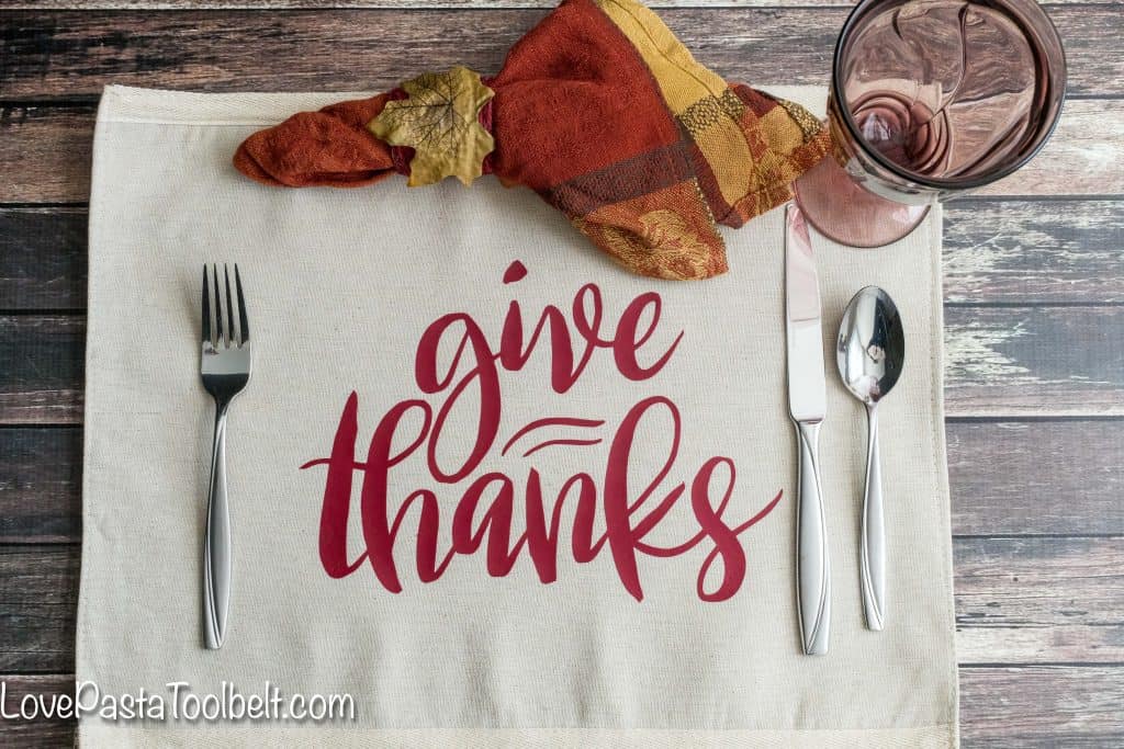 Remember to give thanks now and all year long with this DIY Give Thanks Placemat