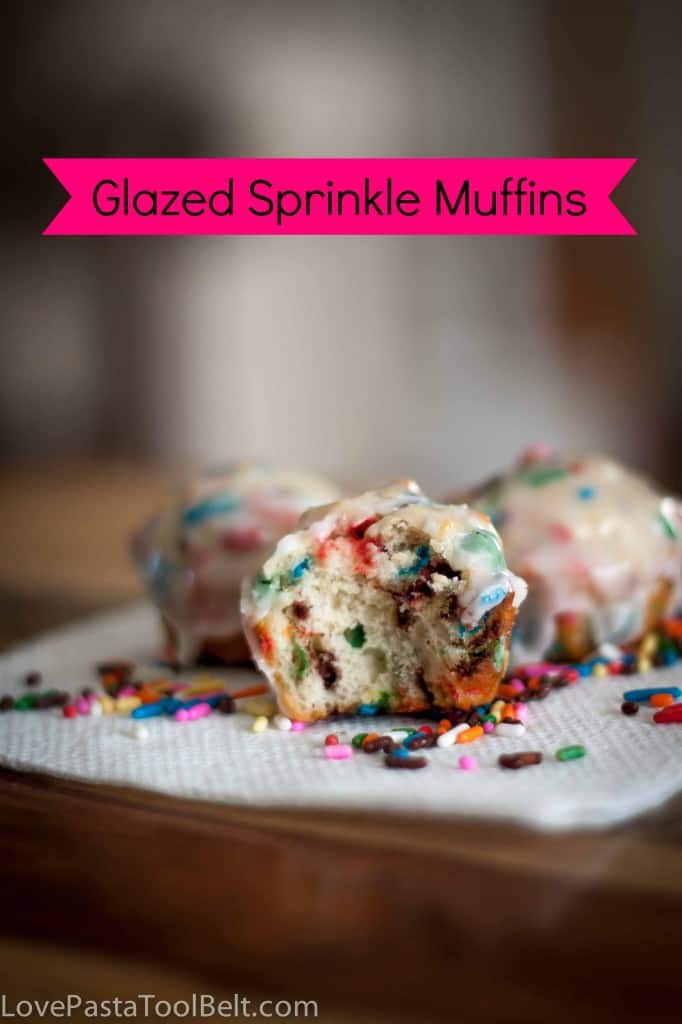 Glazed Sprinkle Muffins