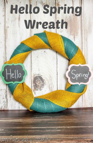 Hello Spring Wreath- Love, Pasta and a Tool Belt | spring | spring decor | wreath | DIY | crafts |