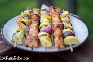 Enjoy grilling with this delicious recipe for Honey Garlic Chicken Kabobs. Click thru for the recipe or Repin to save for later
