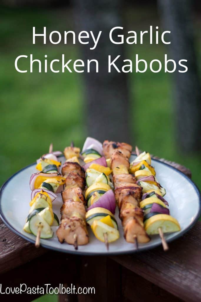 Enjoy grilling with this delicious recipe for Honey Garlic Chicken Kabobs. Click thru for the recipe or Repin to save for later
