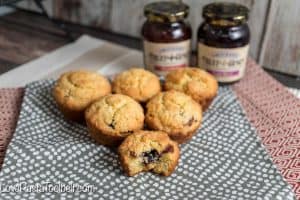 Delicious Jam Filled Muffins make the perfect addition to your holiday brunch or even a great late night snack. #ad #EasyHolidayEats