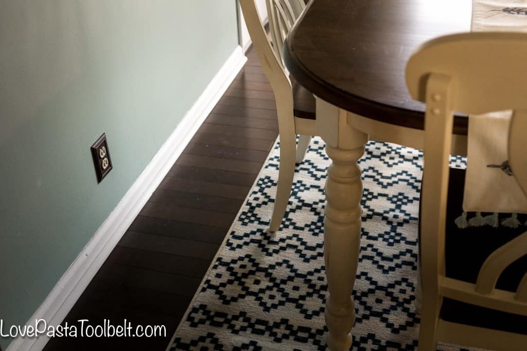 Come see how we gave our dining room a makeover in our Dining Room Refresh- Love, Pasta and a Tool Belt #ad #ilovemymohawkrug | Home Decor | Decorating | 