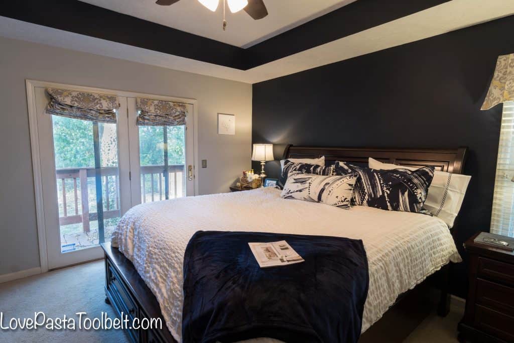 Navy and Gray Master Bedroom Design Love, Pasta, and a