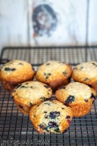 Blueberry Oatmeal Muffins- Love, Pasta and a Tool Belt | muffins | breakfast | snacks | blueberry | oatmeal | recipes |