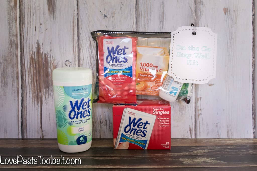 Get ready for cough and cold season with this On the Go Stay Well Kit- Love, Pasta and a Tool Belt #ad #GrabaWetOnes | health and wellness | healthy | stay well |
