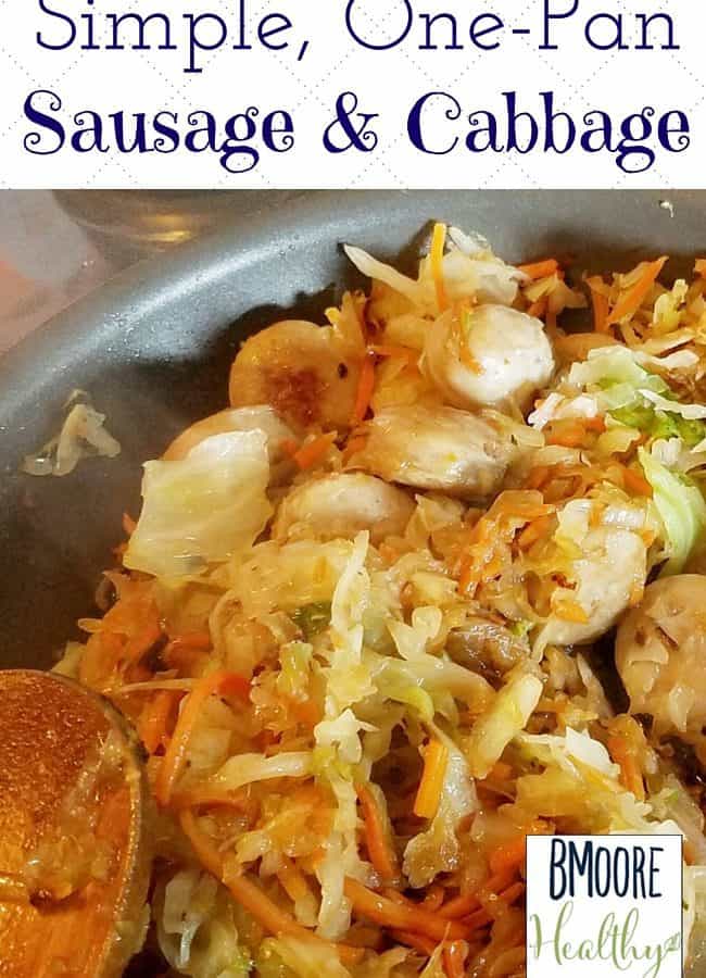 Looking for a simple dinner recipe? Check out this One Pan Sausage and Cabbage recipe