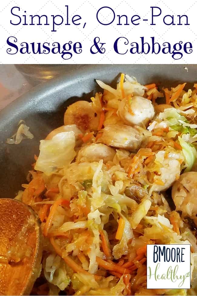 Looking for a simple dinner recipe? Check out this One Pan Sausage and Cabbage recipe