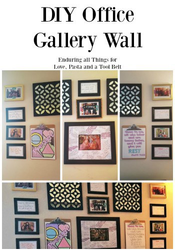 My contributor Charlene is sharing her DIY Office Gallery Wall along with a DIY Coloring Page Tutorial using Canva- Love, Pasta and a Tool Belt | DIY | Home Decor | Home Office | Crafts | Decorating |