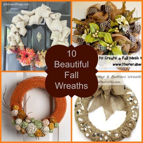 Fall is here, check out these 10 Beautiful Fall Wreaths to add some fall decor to your front door- Love, Pasta and a Tool Belt