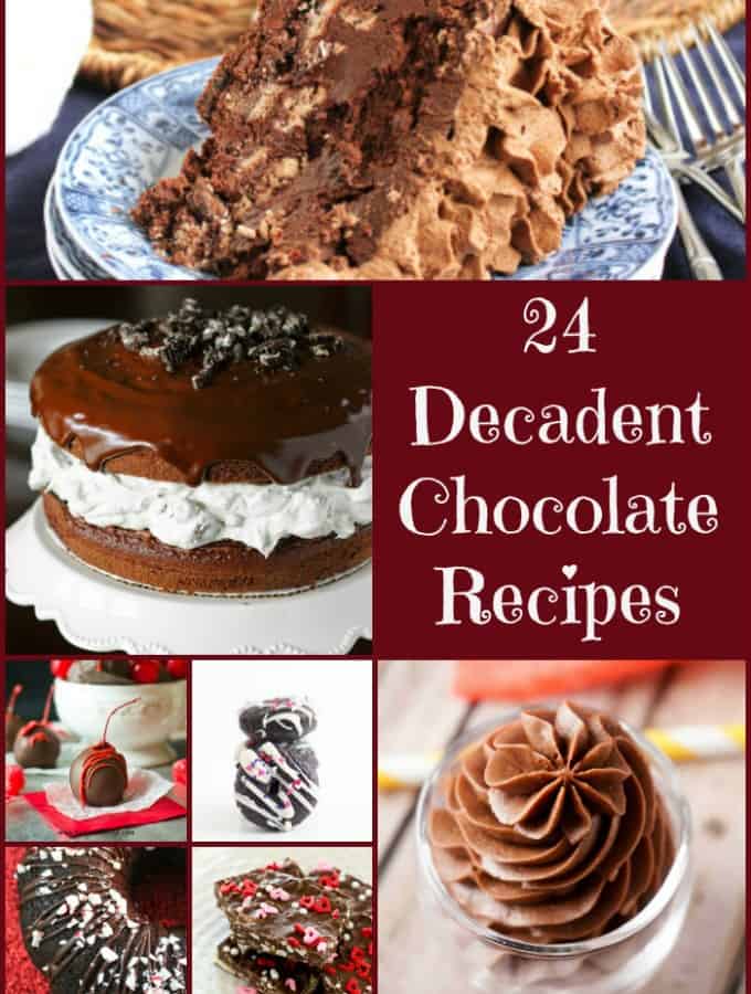 24 Decadent Chocolate Recipes- Love, Pasta and a Tool Belt | Chocolate Recipes | Chocolate | Dessert Recipes | Dessert |