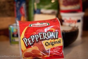 Pizza Casserole with Hormel Pepperoni is the perfect dinner recipe- Love, Pasta and a Tool Belt #PepItUp #Ad | pizza | recipes | dinner | pepperoni | casserole |