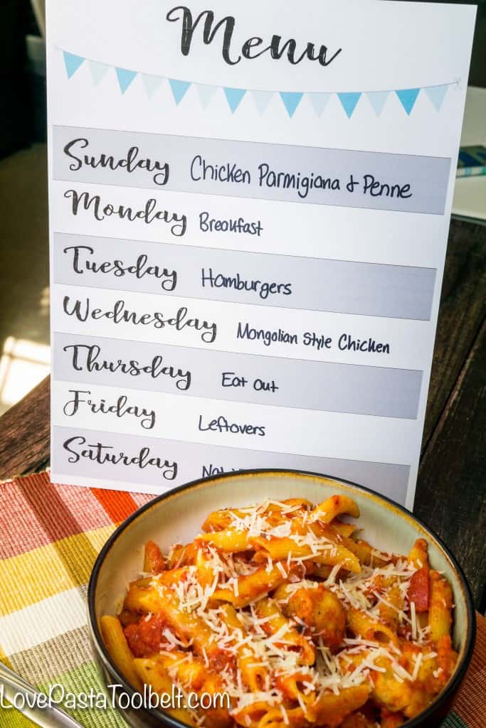 Menu planning is tough so I'm sharing my Tips for Successful Meal Planning- Love, Pasta and a Tool Belt #FrozenRewards #ad | Menu | Weekly Meal Plan | Free Printable | 