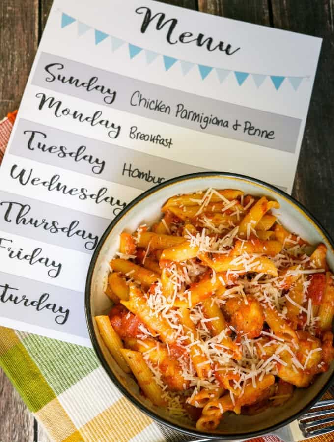 Menu planning is tough so I'm sharing my Tips for Successful Meal Planning- Love, Pasta and a Tool Belt #FrozenRewards #ad | Menu | Weekly Meal Plan | Free Printable |